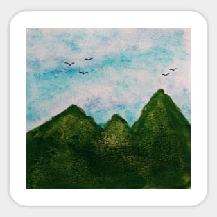 El Yunque Rainforest Watercolor Painting Sticker